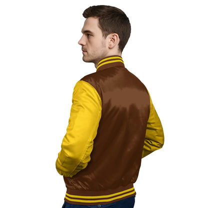 Yellow-Satin Sleeves & Satin Body