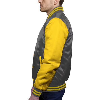 Yellow-Satin Sleeves & Satin Body