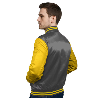 Yellow-Satin Sleeves & Satin Body