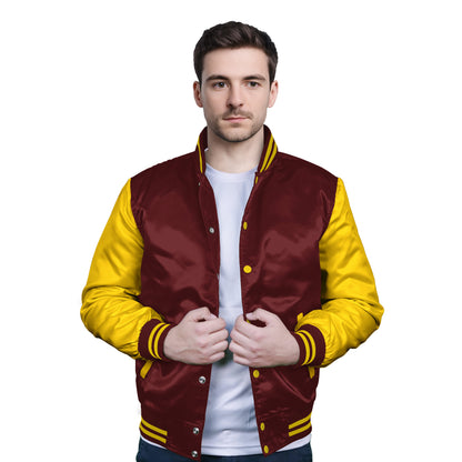 Yellow-Satin Sleeves & Satin Body