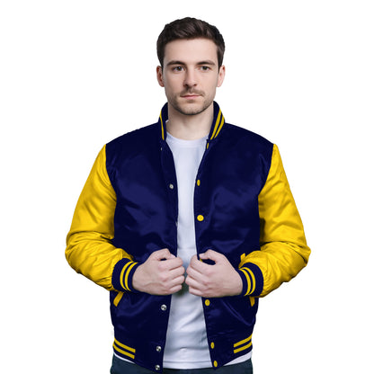 Yellow-Satin Sleeves & Satin Body