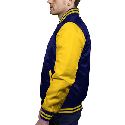 Yellow-Satin Sleeves & Satin Body