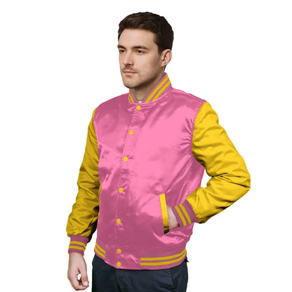 Yellow-Satin Sleeves & Satin Body