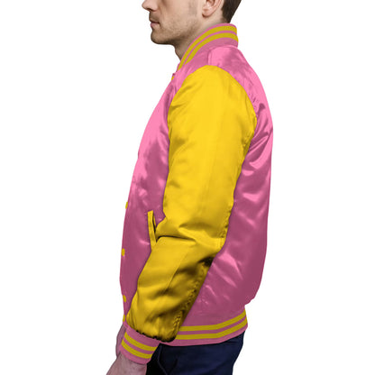 Yellow-Satin Sleeves & Satin Body