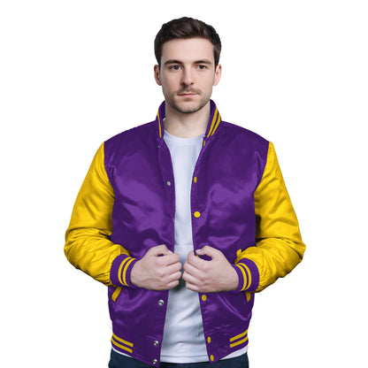 Yellow-Satin Sleeves & Satin Body