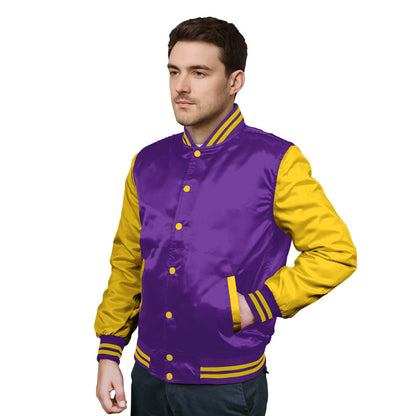 Yellow-Satin Sleeves & Satin Body