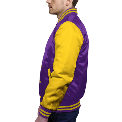 Yellow-Satin Sleeves & Satin Body