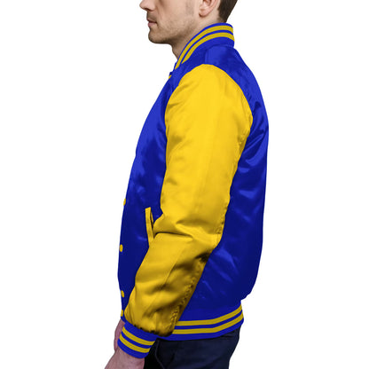 Yellow-Satin Sleeves & Satin Body