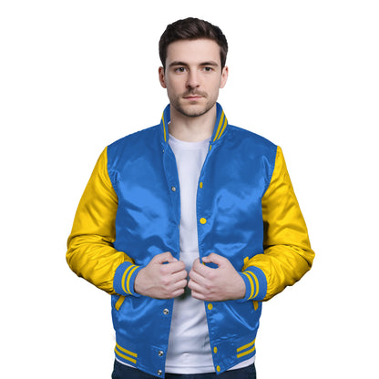 Yellow-Satin Sleeves & Satin Body