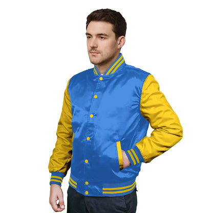 Yellow-Satin Sleeves & Satin Body