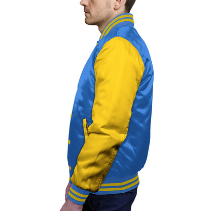 Yellow-Satin Sleeves & Satin Body