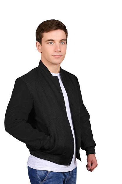 Black-Leather Sleeves & Wool Body