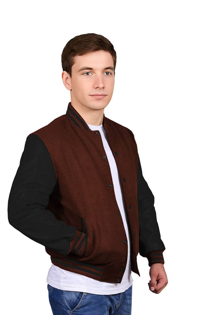 Black-Leather Sleeves & Wool Body