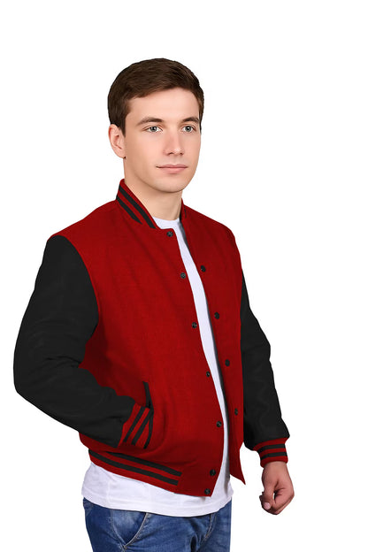 Black-Leather Sleeves & Wool Body