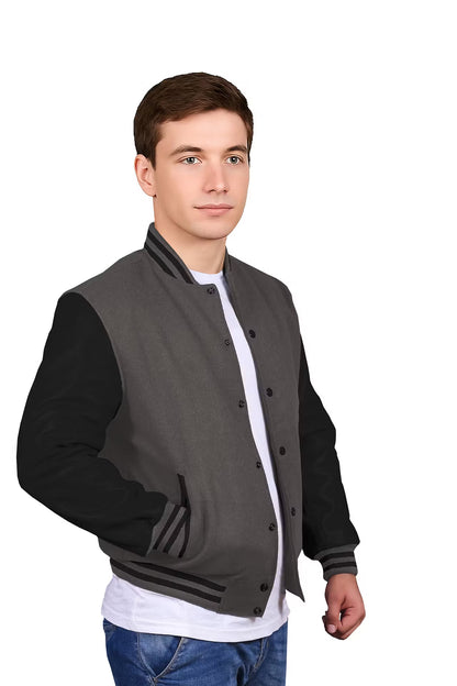 Black-Leather Sleeves & Wool Body