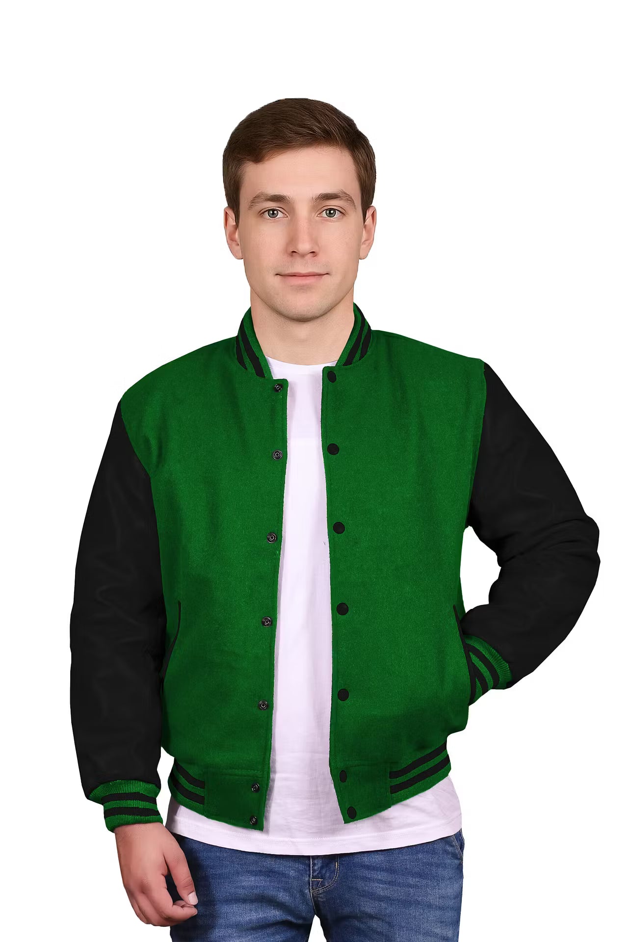 Black-Leather Sleeves & Wool Body