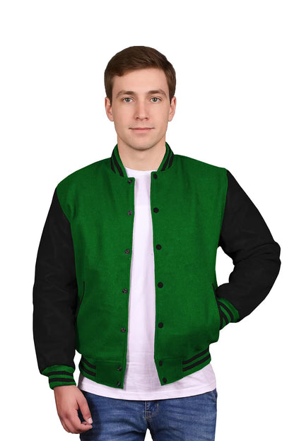 Black-Leather Sleeves & Wool Body