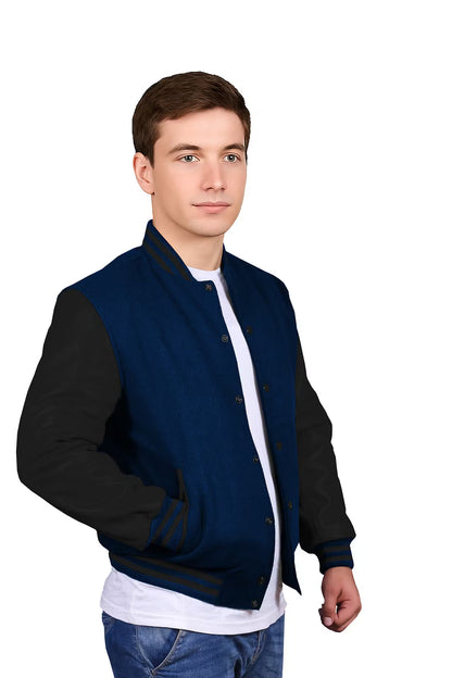 Black-Leather Sleeves & Wool Body