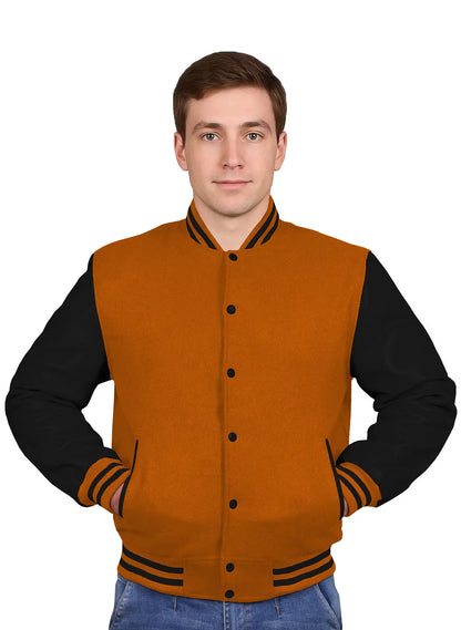 Black-Leather Sleeves & Wool Body