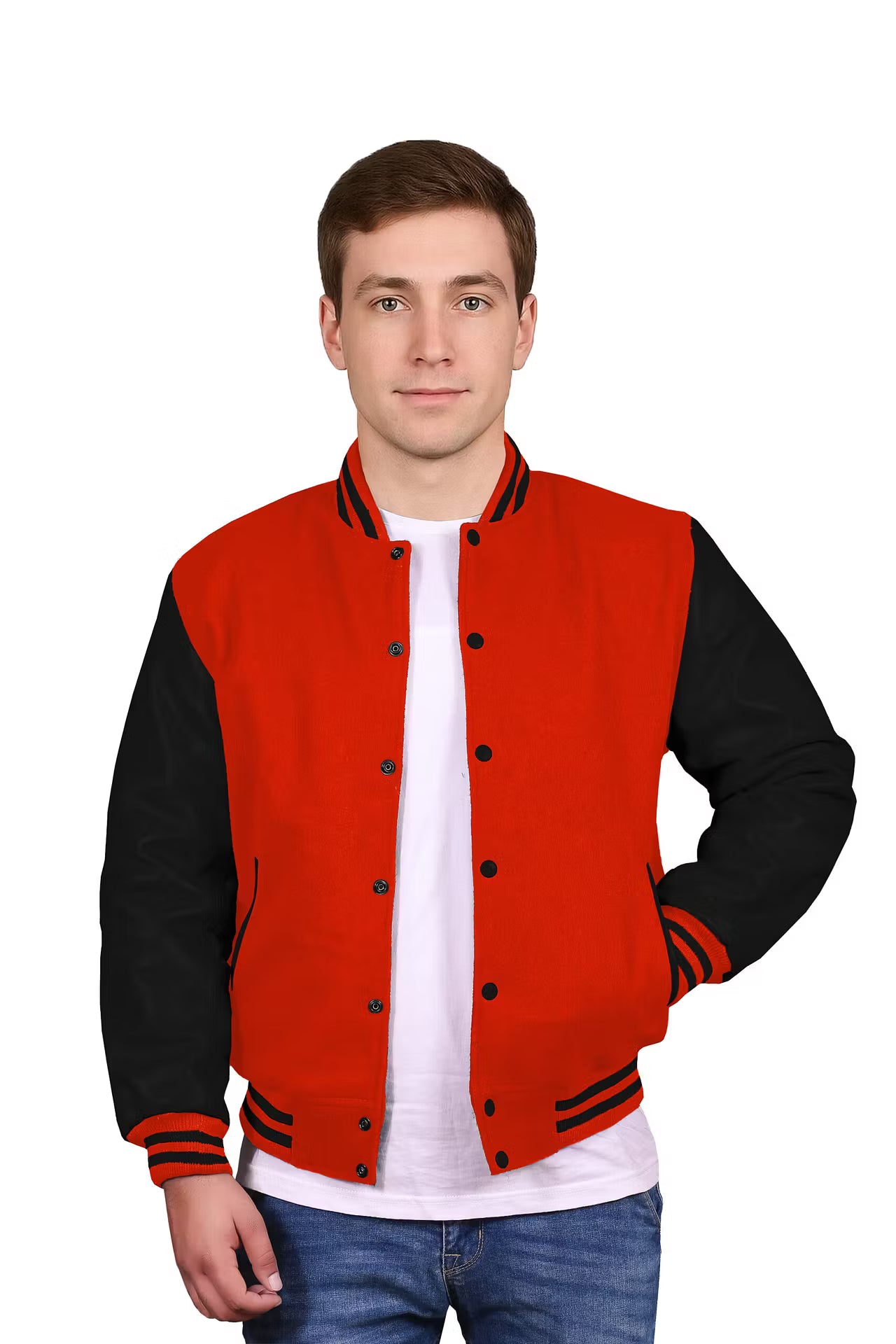 Black-Leather Sleeves & Wool Body