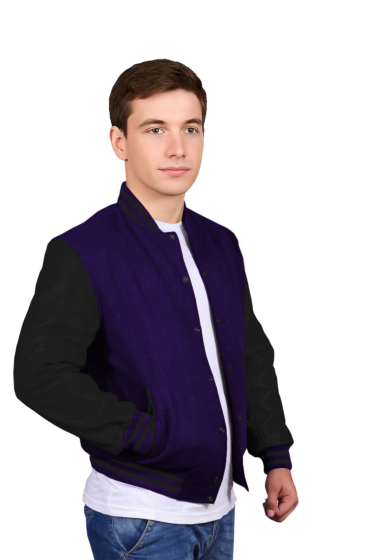 Black-Leather Sleeves & Wool Body