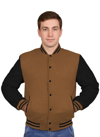 Black-Leather Sleeves & Wool Body