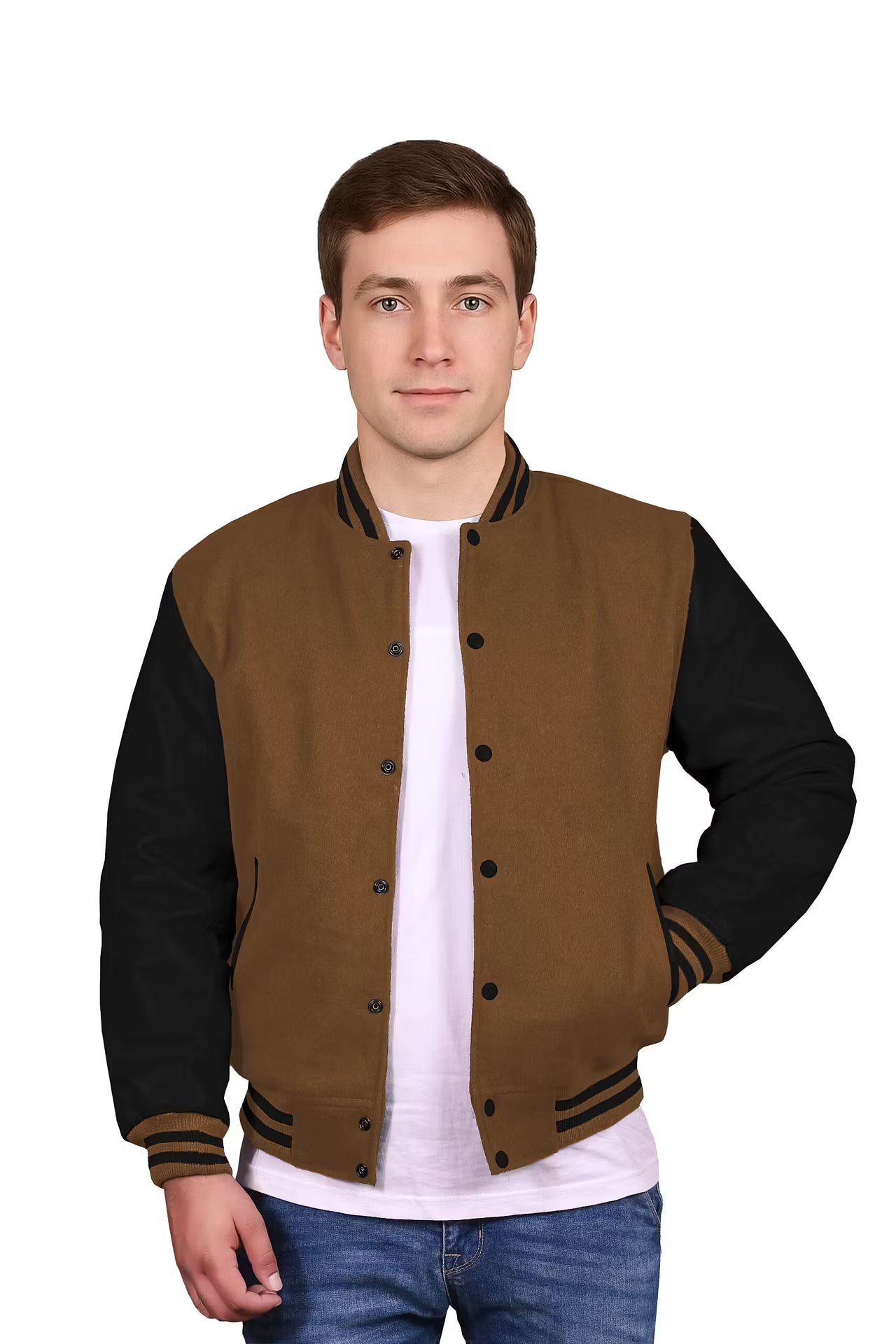 Black-Leather Sleeves & Wool Body