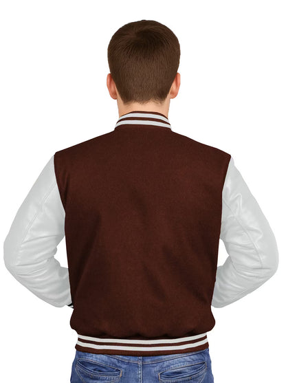 White-Leather Sleeves & Wool Body