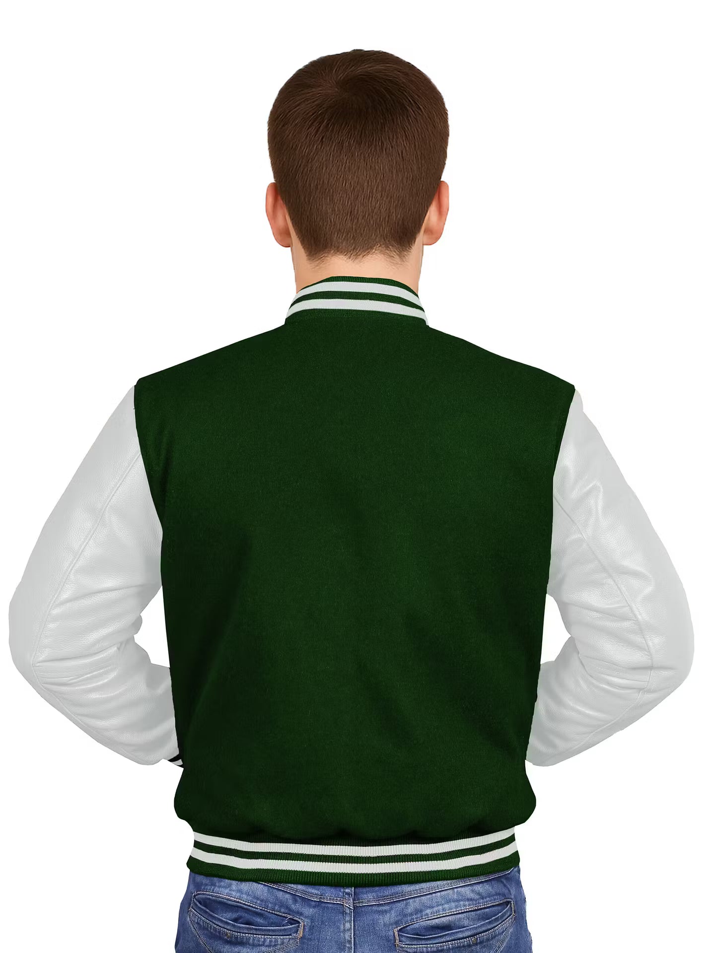 White-Leather Sleeves & Wool Body