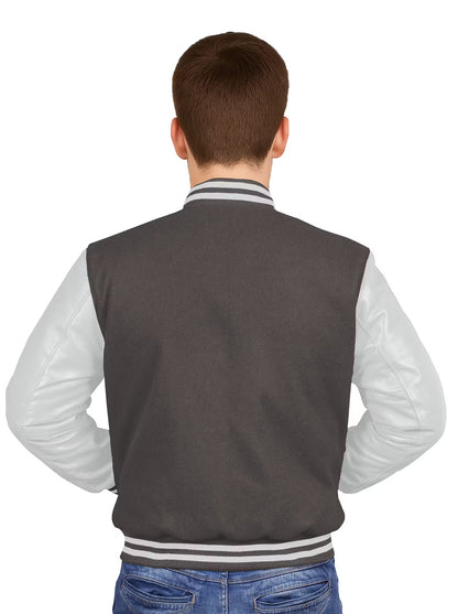 White-Leather Sleeves & Wool Body