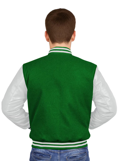 White-Leather Sleeves & Wool Body