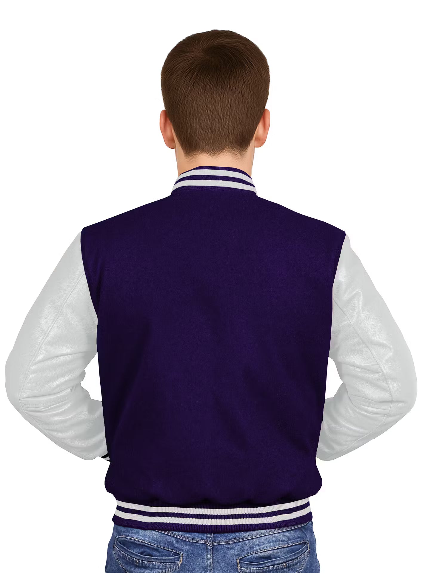 White-Leather Sleeves & Wool Body