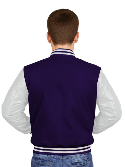 White-Leather Sleeves & Wool Body