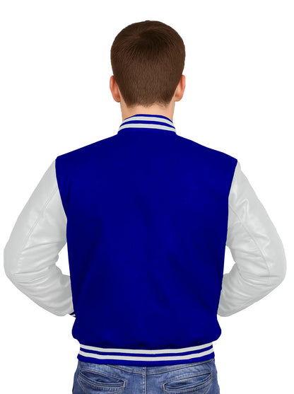 White-Leather Sleeves & Wool Body