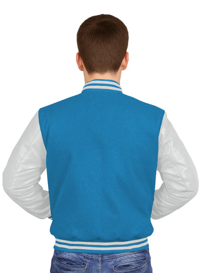 White-Leather Sleeves & Wool Body