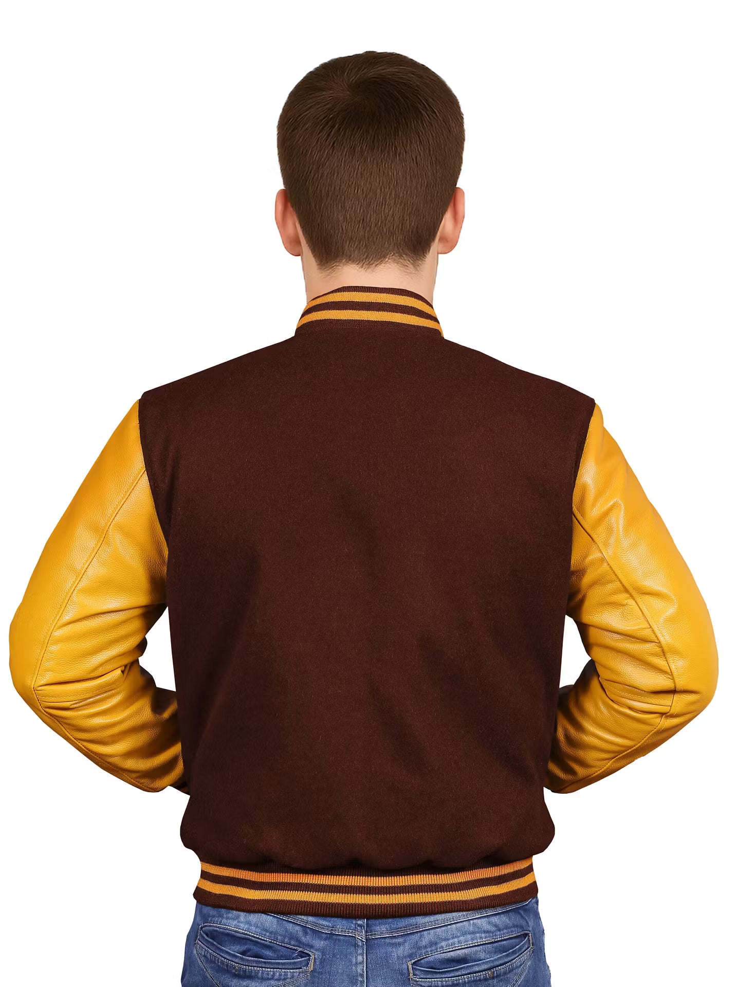 Yellow-Leather Sleeves & Wool Body