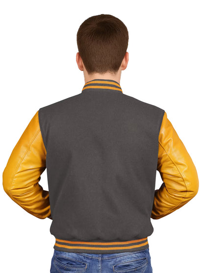 Yellow-Leather Sleeves & Wool Body