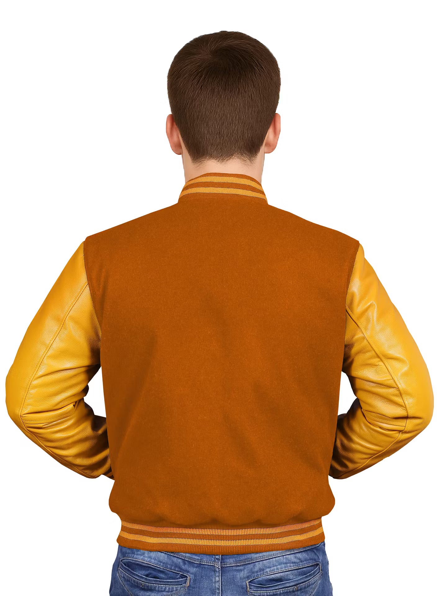 Yellow-Leather Sleeves & Wool Body
