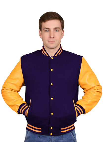 Yellow-Leather Sleeves & Wool Body