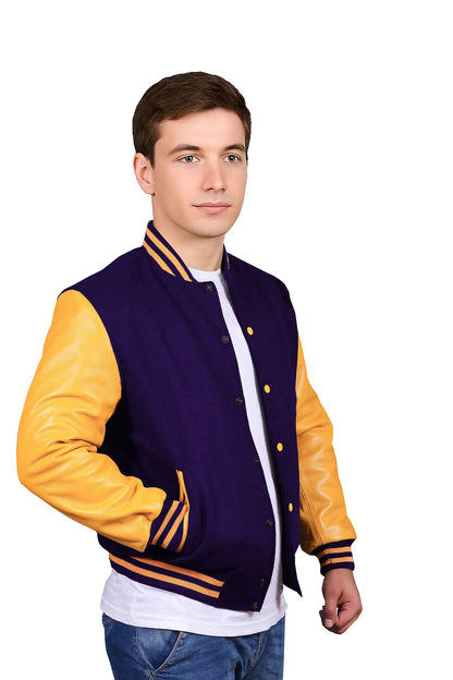 Yellow-Leather Sleeves & Wool Body