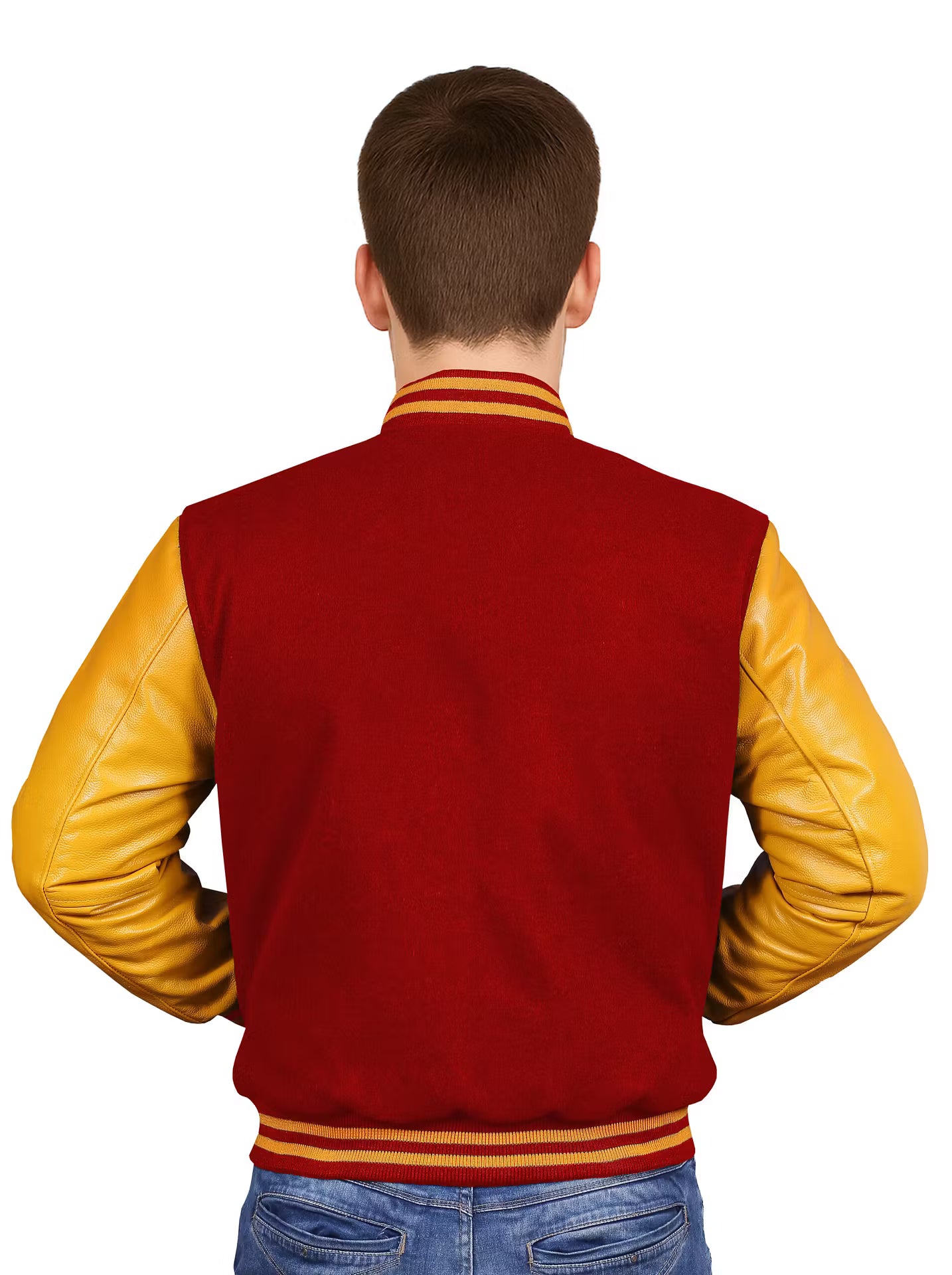 Yellow-Leather Sleeves & Wool Body