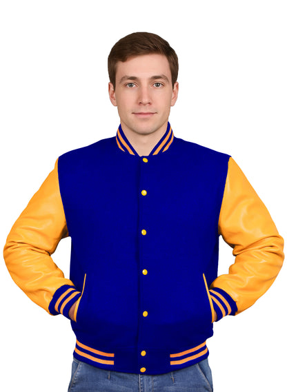 Yellow-Leather Sleeves & Wool Body