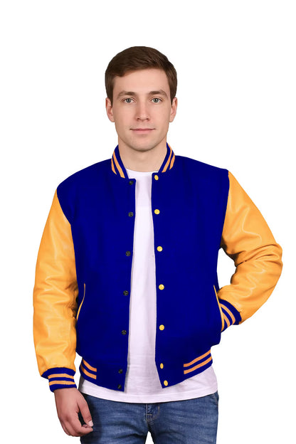 Yellow-Leather Sleeves & Wool Body