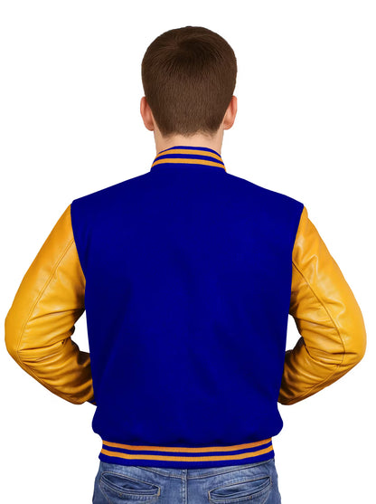 Yellow-Leather Sleeves & Wool Body