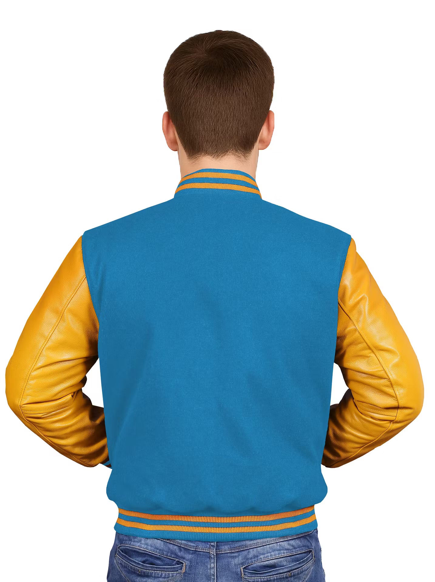 Yellow-Leather Sleeves & Wool Body